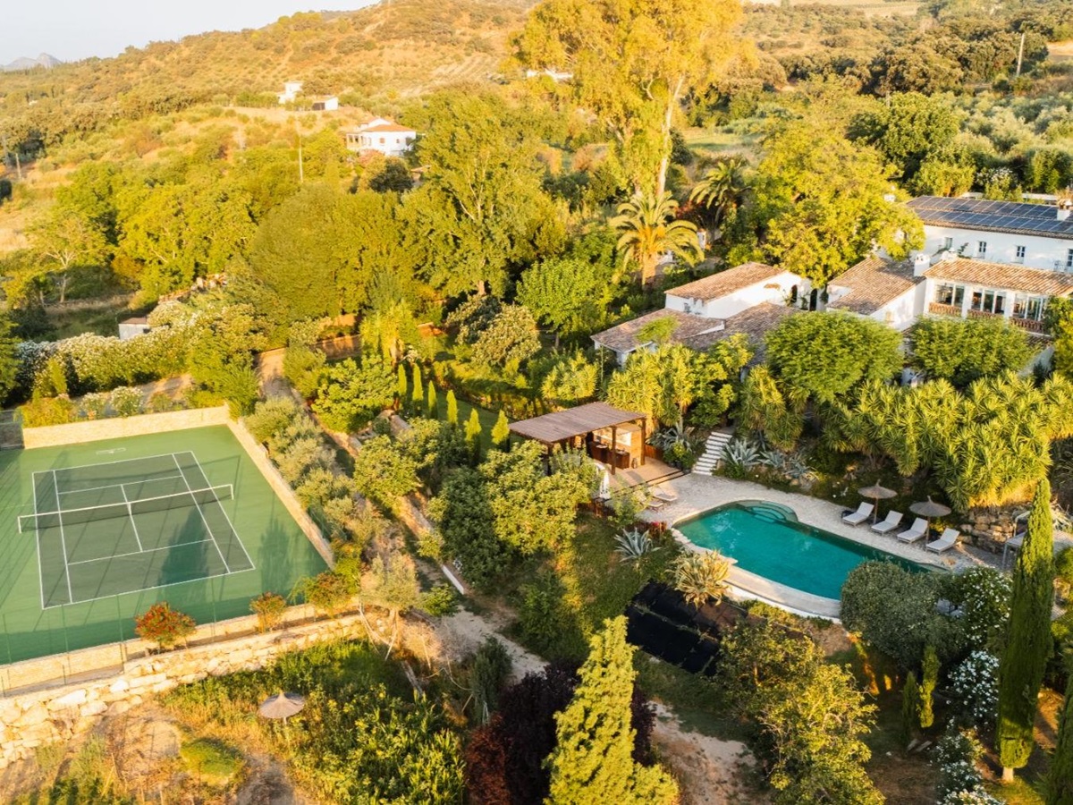 Aerial view of Finca Flores, Andalucia