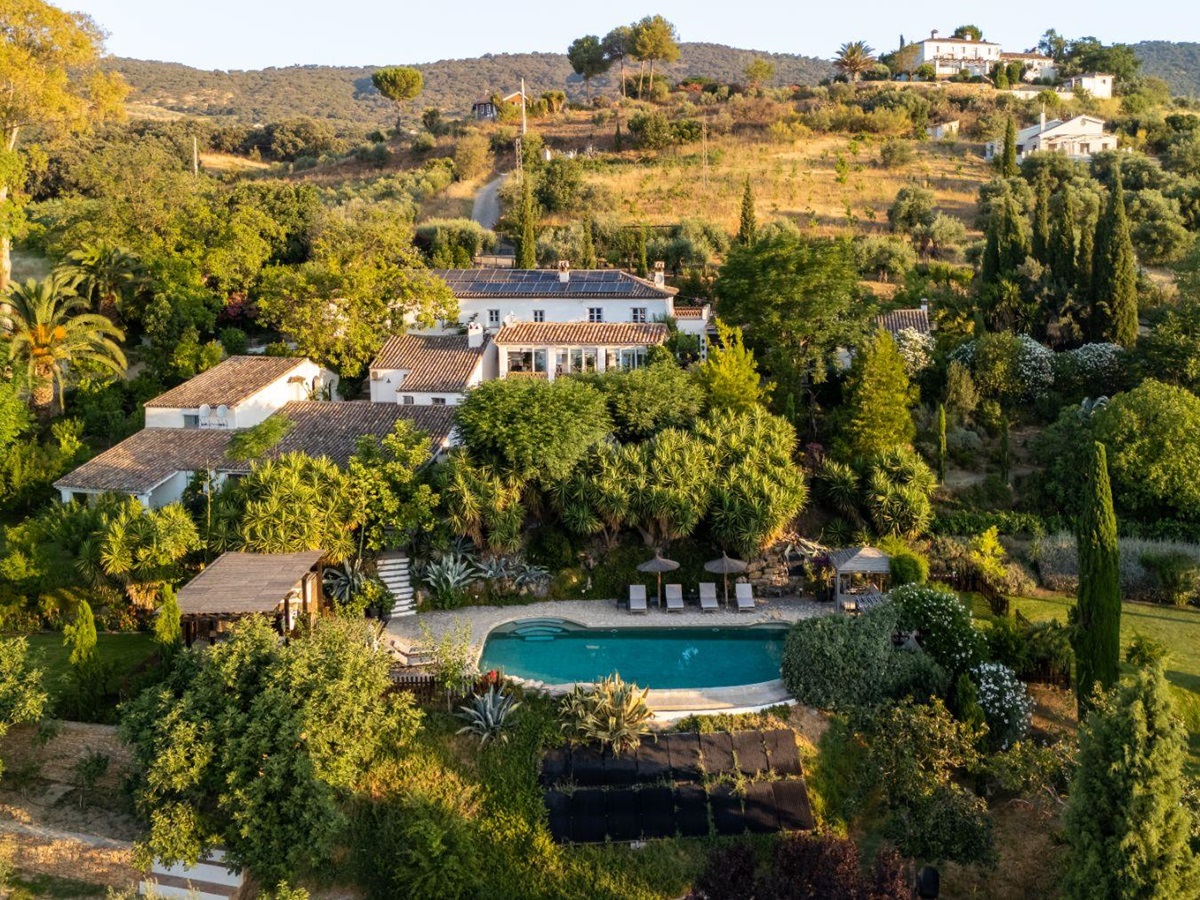 Aerial view of Finca Flores, Andalucia