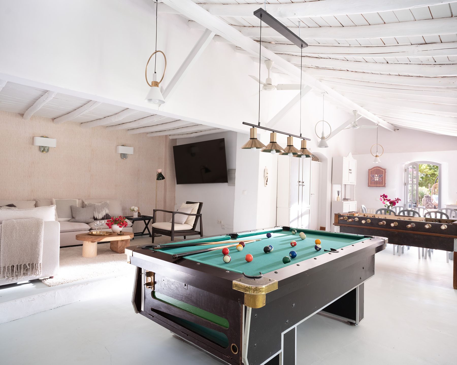 Games room at Finca Flores, Andalucia