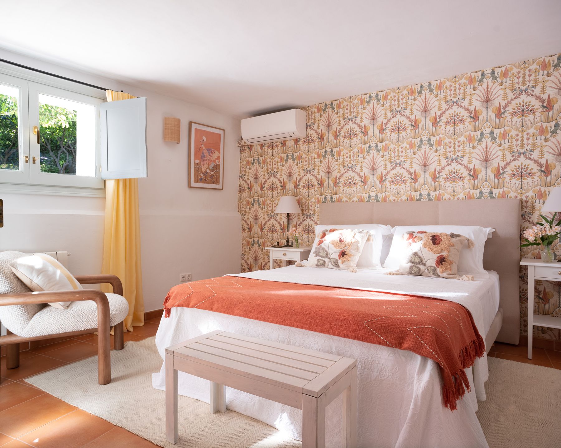 Double bedroom at Finca Flores, Andalucia