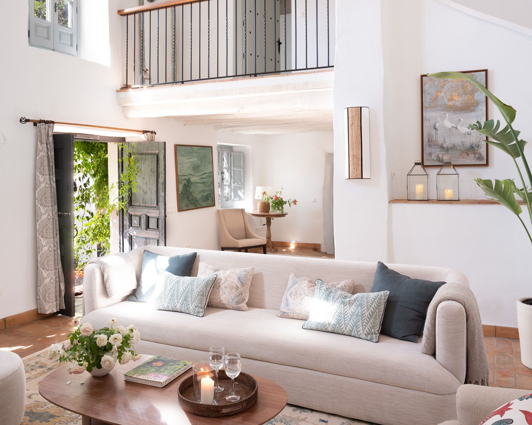 Living room at Finca Flores, Andalucia