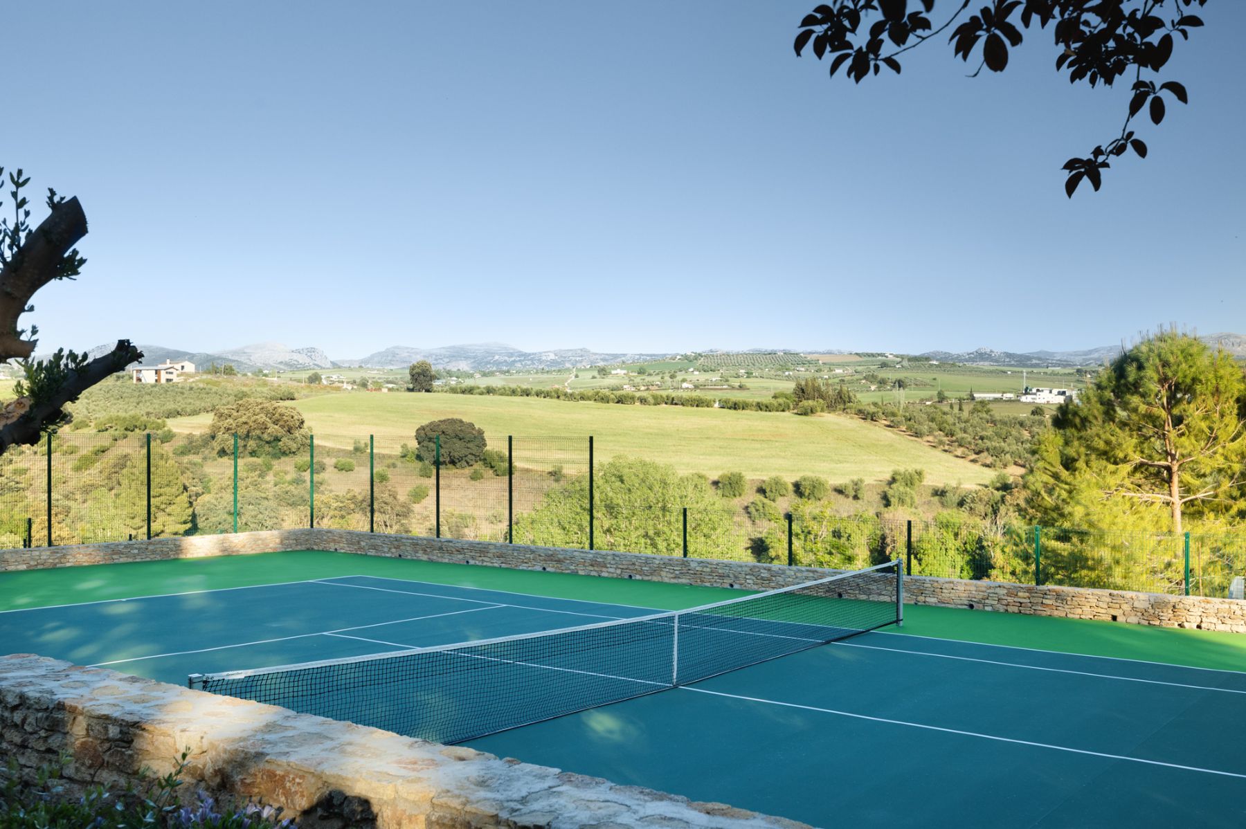 Tennis court at Finca Flores, Andalucia