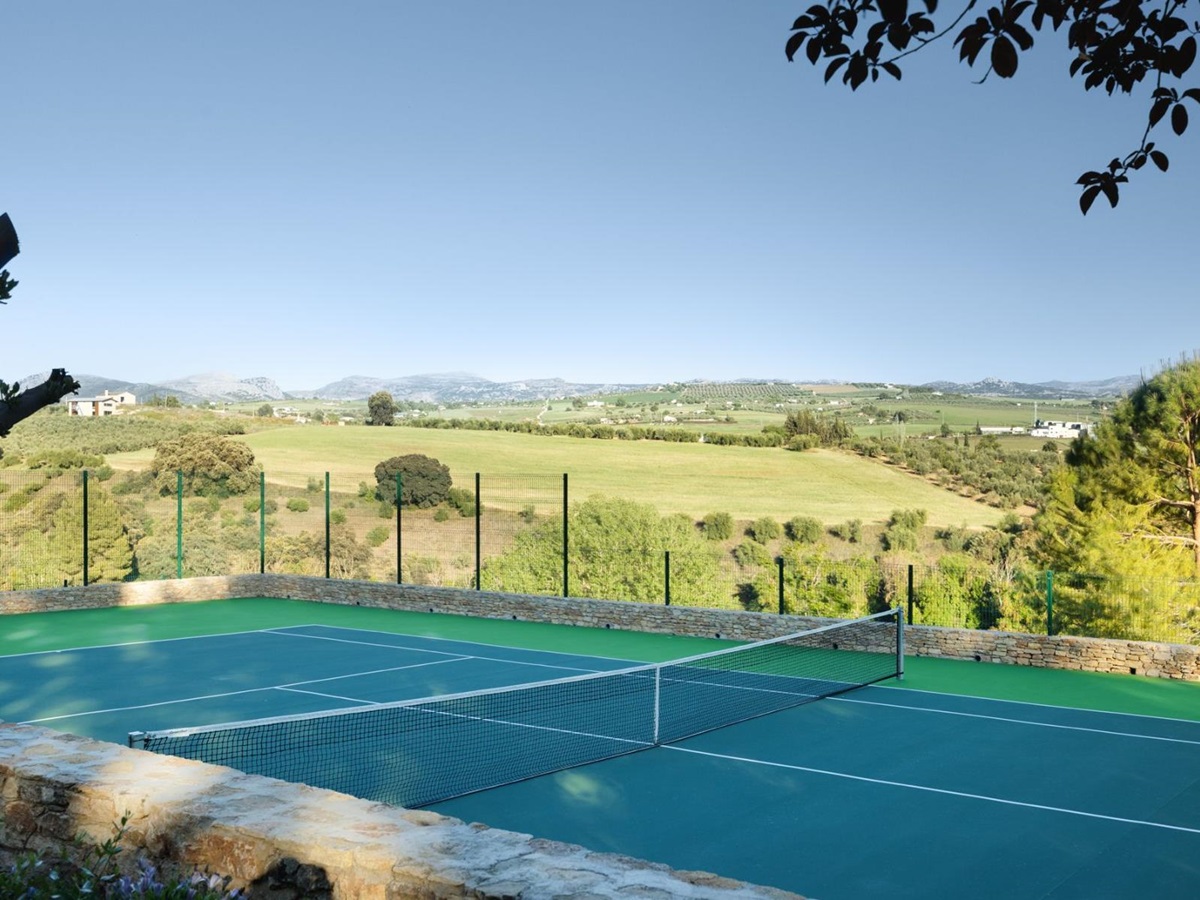 Tennis court at Finca Flores, Andalucia