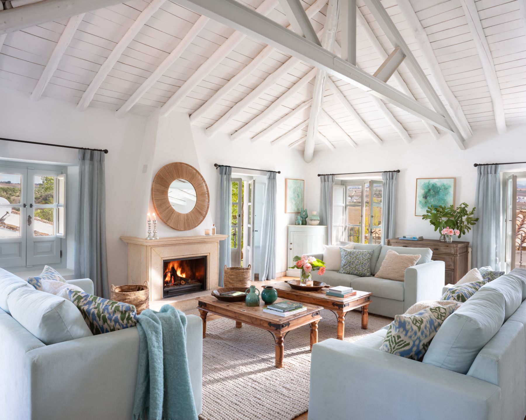 Living room at Finca Flores, Andalucia