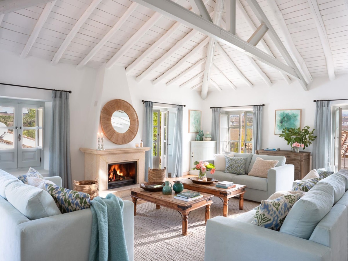 Living room at Finca Flores, Andalucia