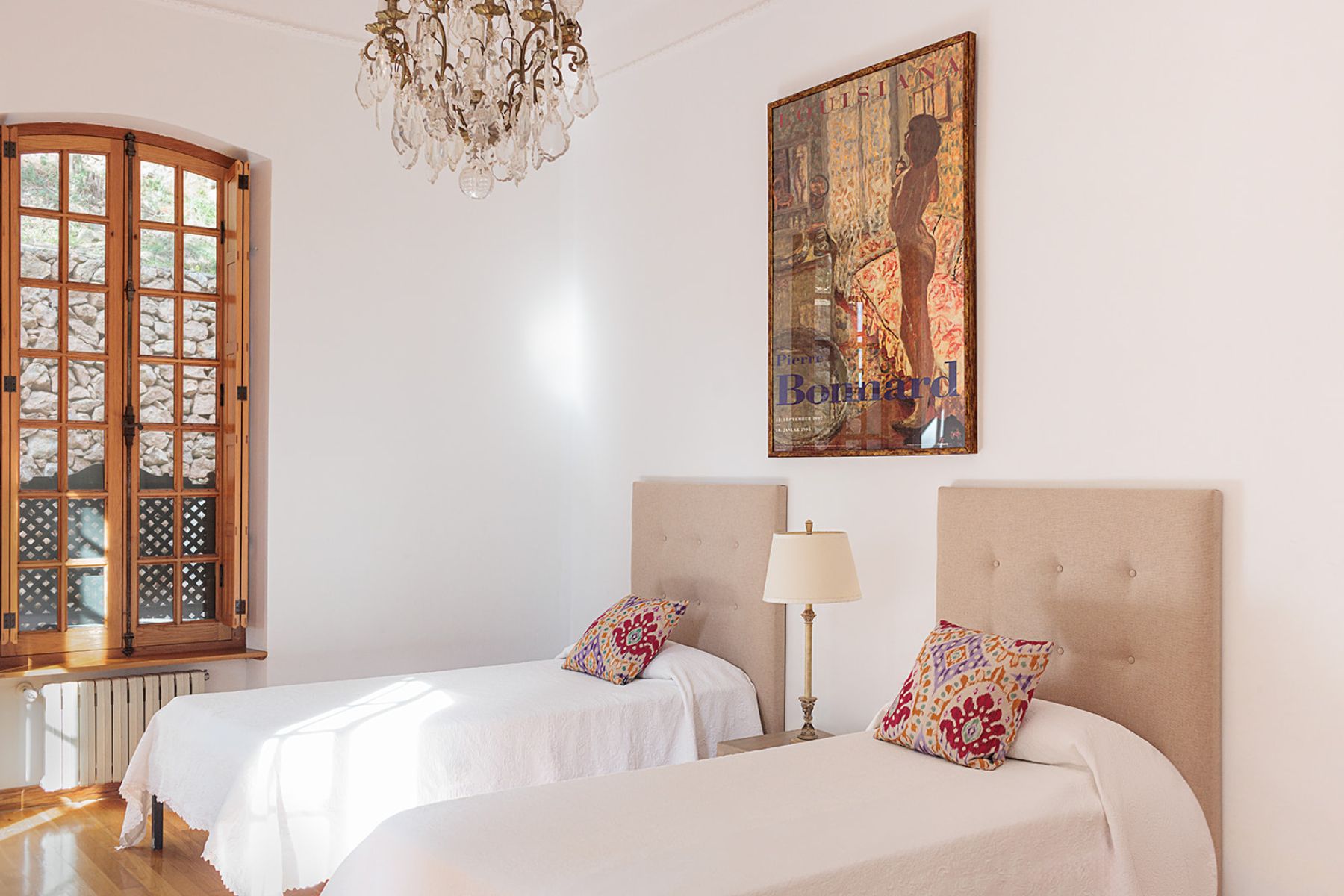 Twin bedroom at Finca Jardin Bonito, Andalucia