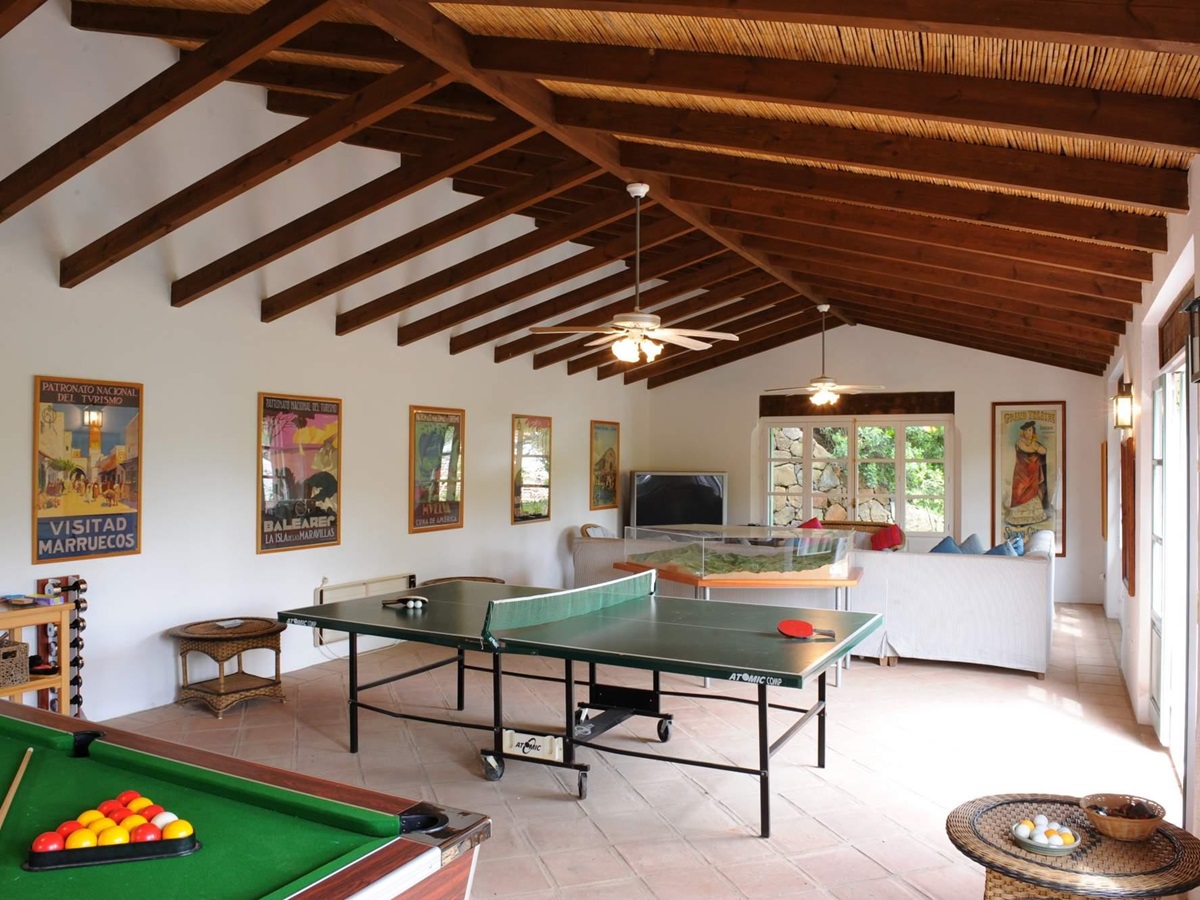 Games room in Tramores Estate, Andalucia