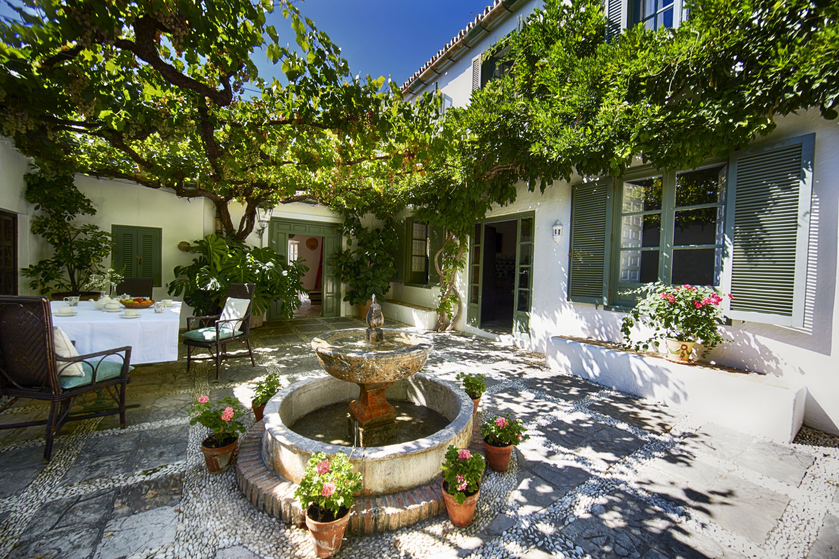 The terrace of Tramores Estate, Andalucia