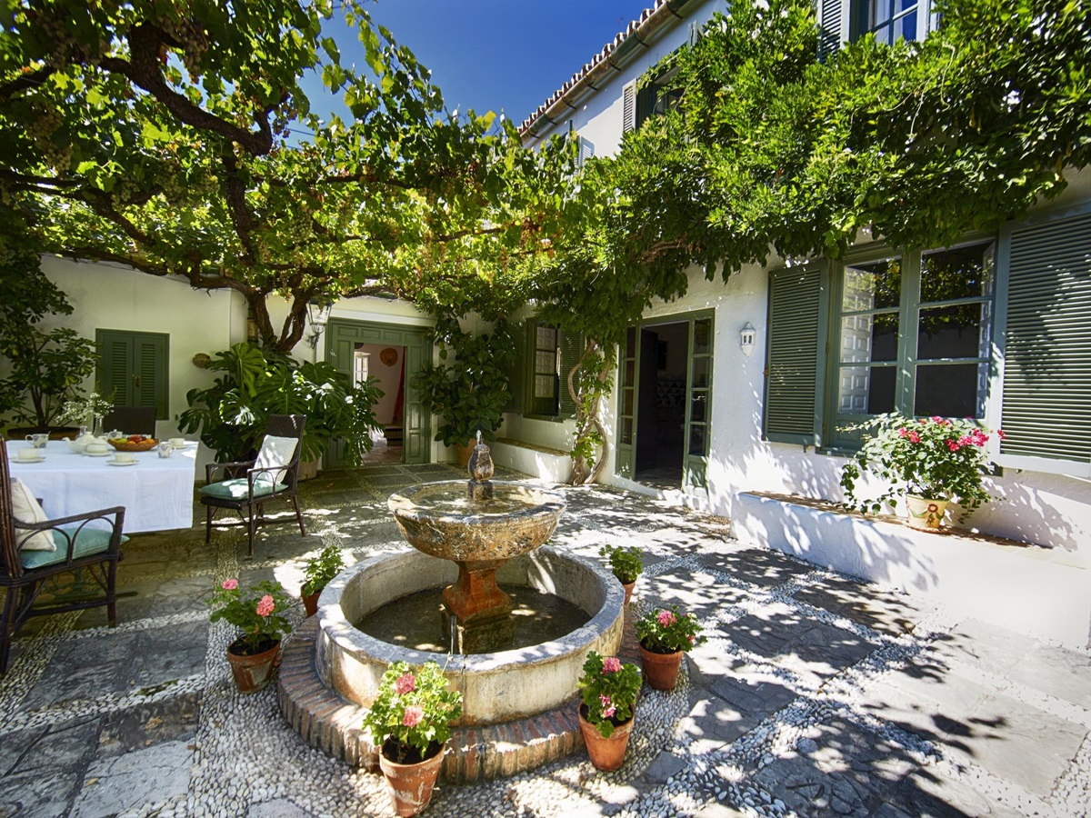 The terrace of Tramores Estate, Andalucia