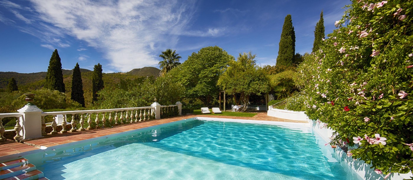The swimming pool of Tramores Estate, Andalucia