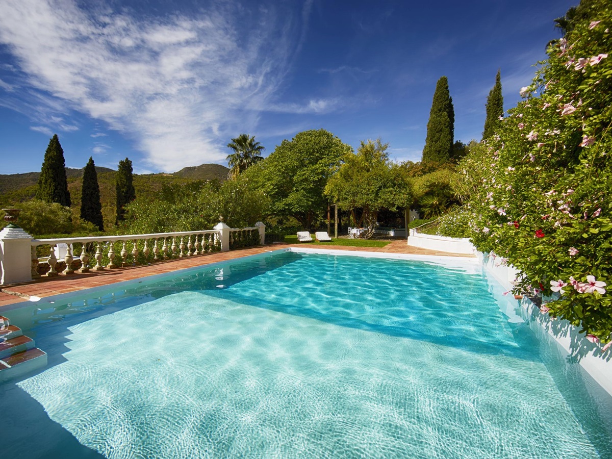 The swimming pool of Tramores Estate, Andalucia