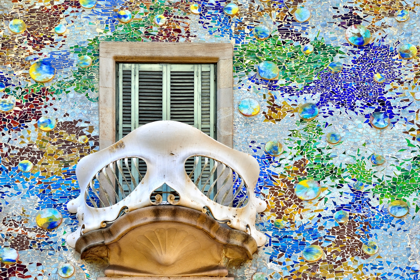 Casa Batllo Facade in Barcelona, Spain