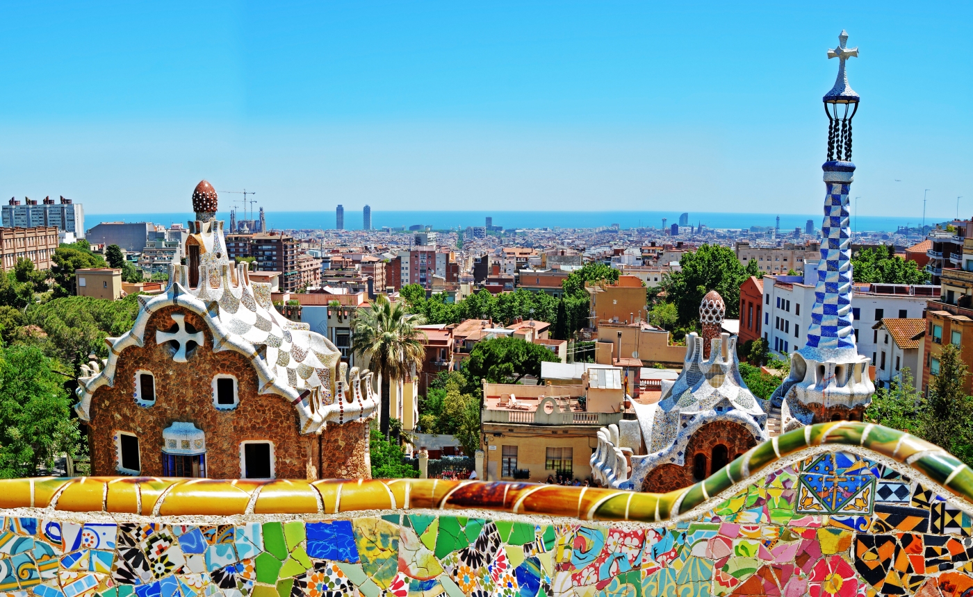 Park Guell Gaudi in Barcelona Spain