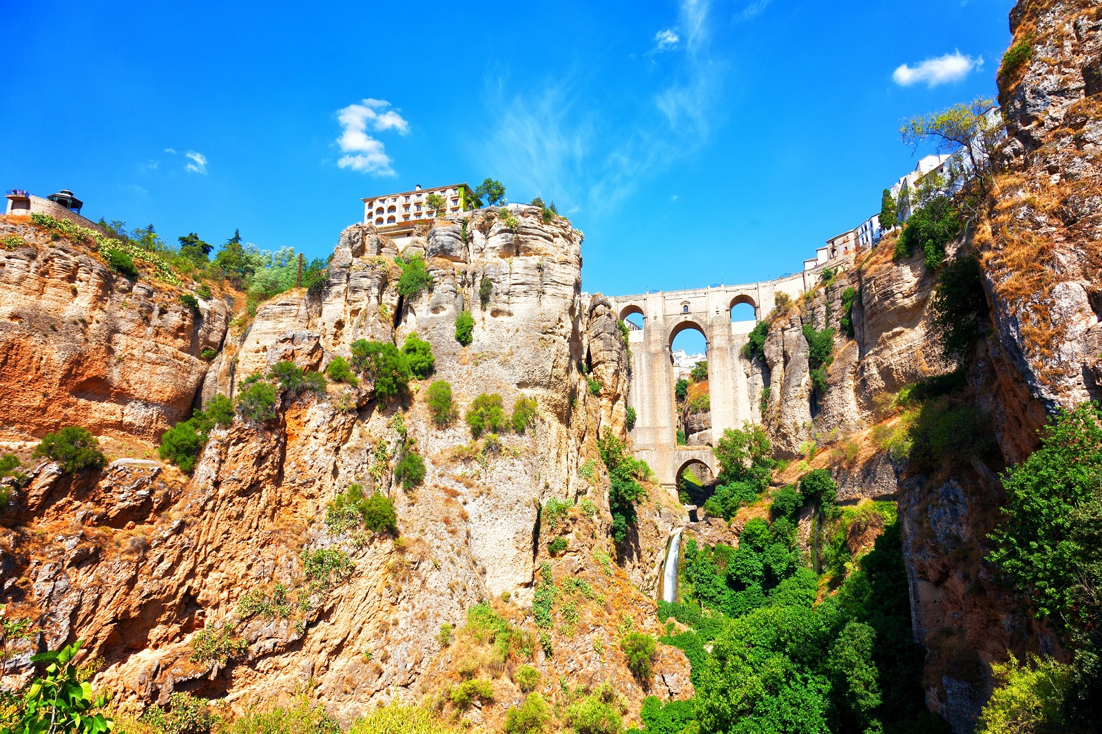 Bridge and Houses in Rhonda Spain