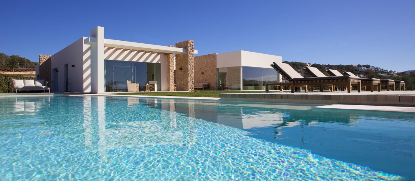 Pool at Cala Comte villa in Ibiza