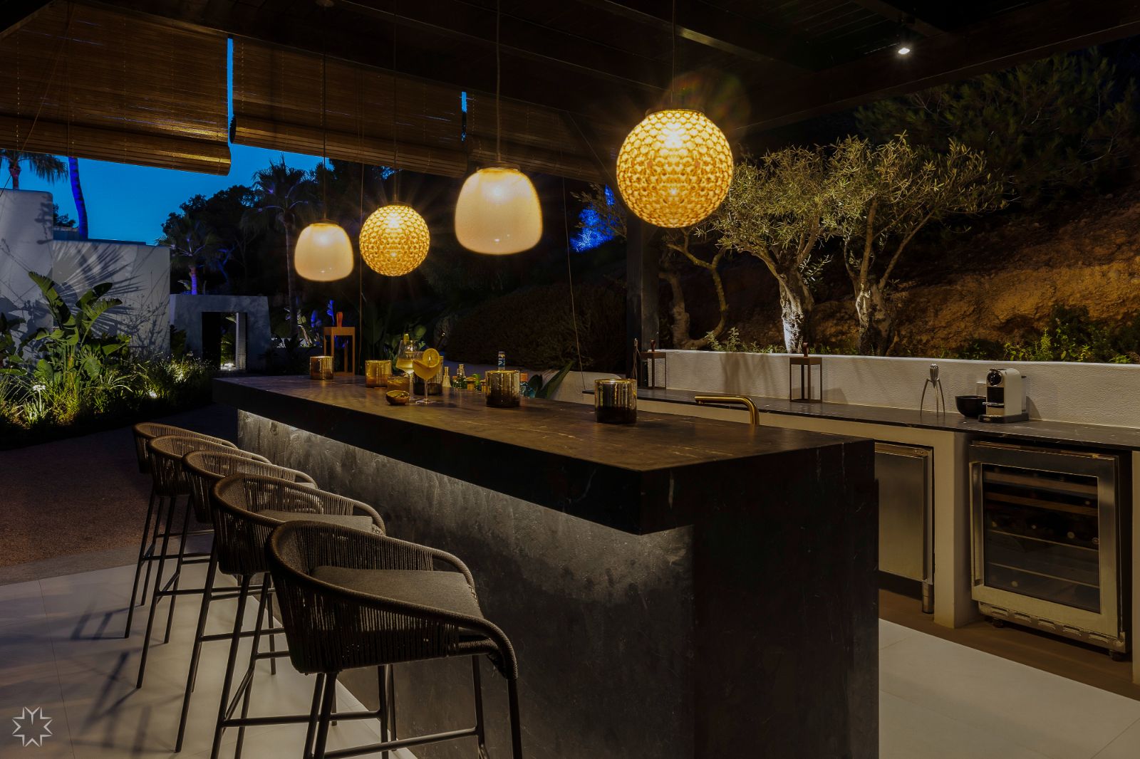 Outdoor Bar at Can Nemo in Ibiza