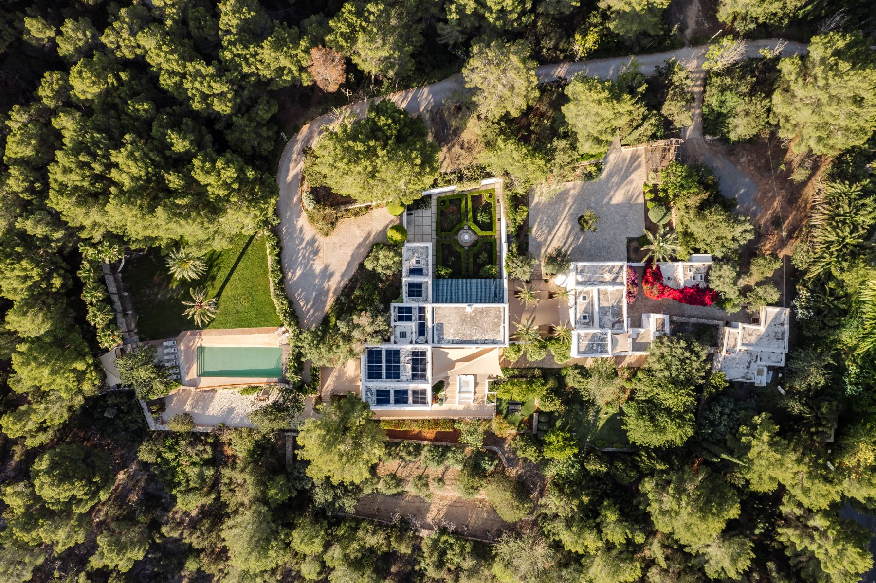 Aerial view of Casa Sabena, Ibiza