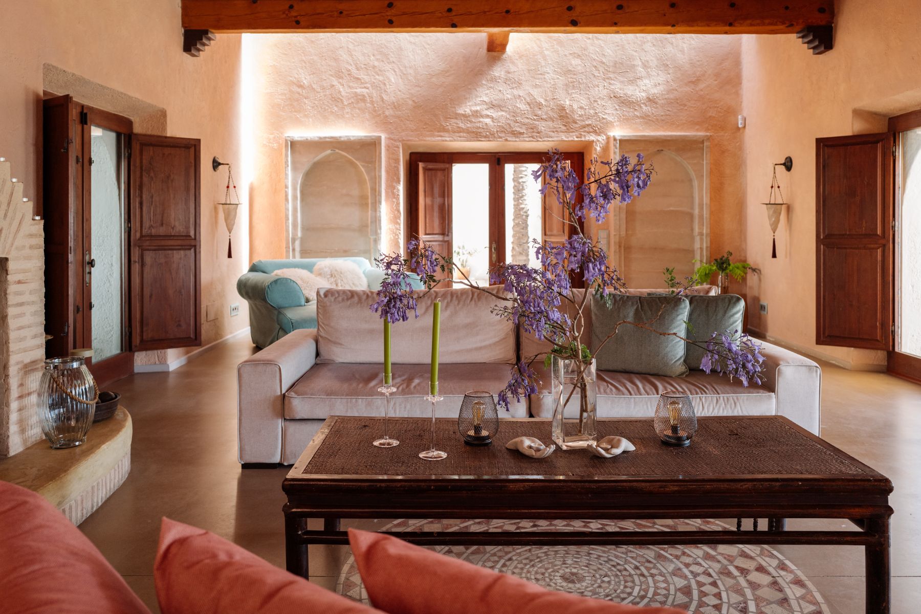 Living room at Casa Sabena, Ibiza