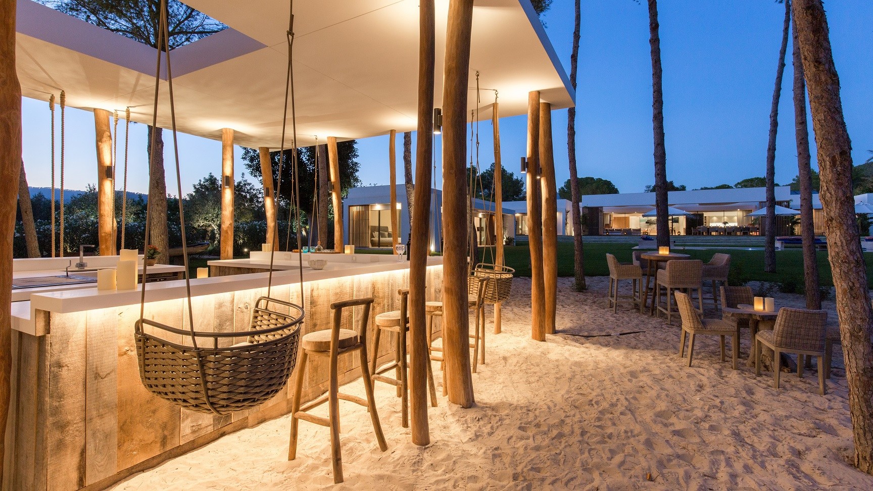 Beach bar at Villa Xi, Ibiza