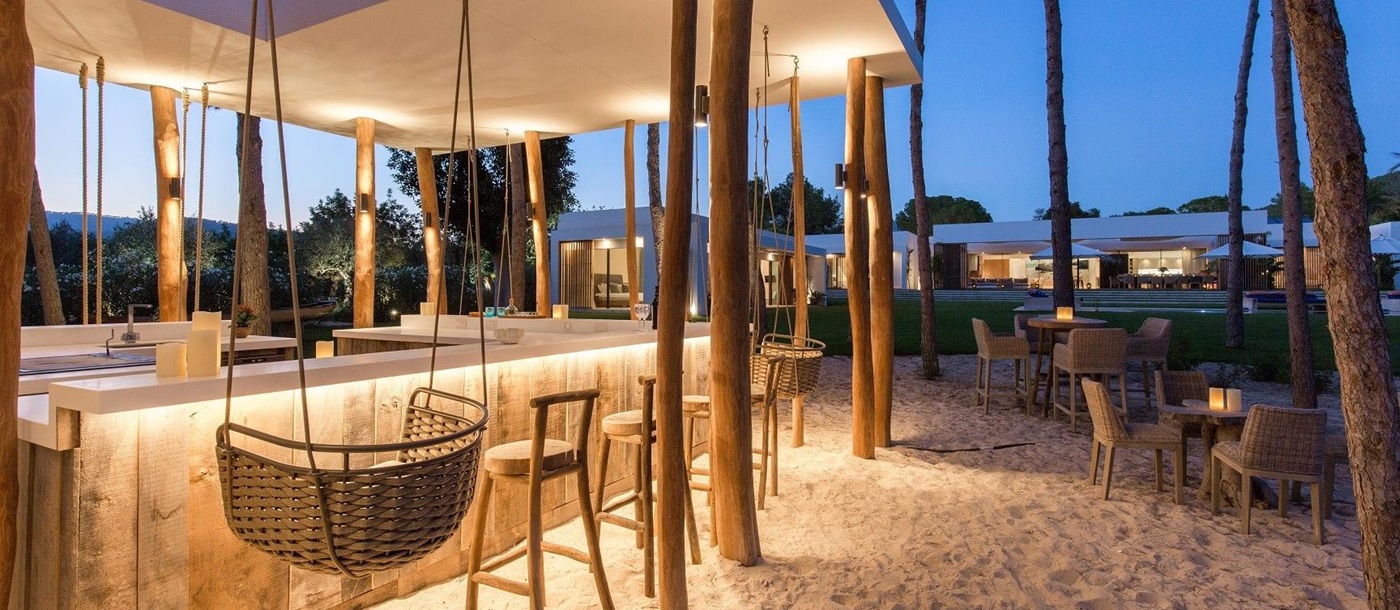 Beach bar at Villa Xi, Ibiza