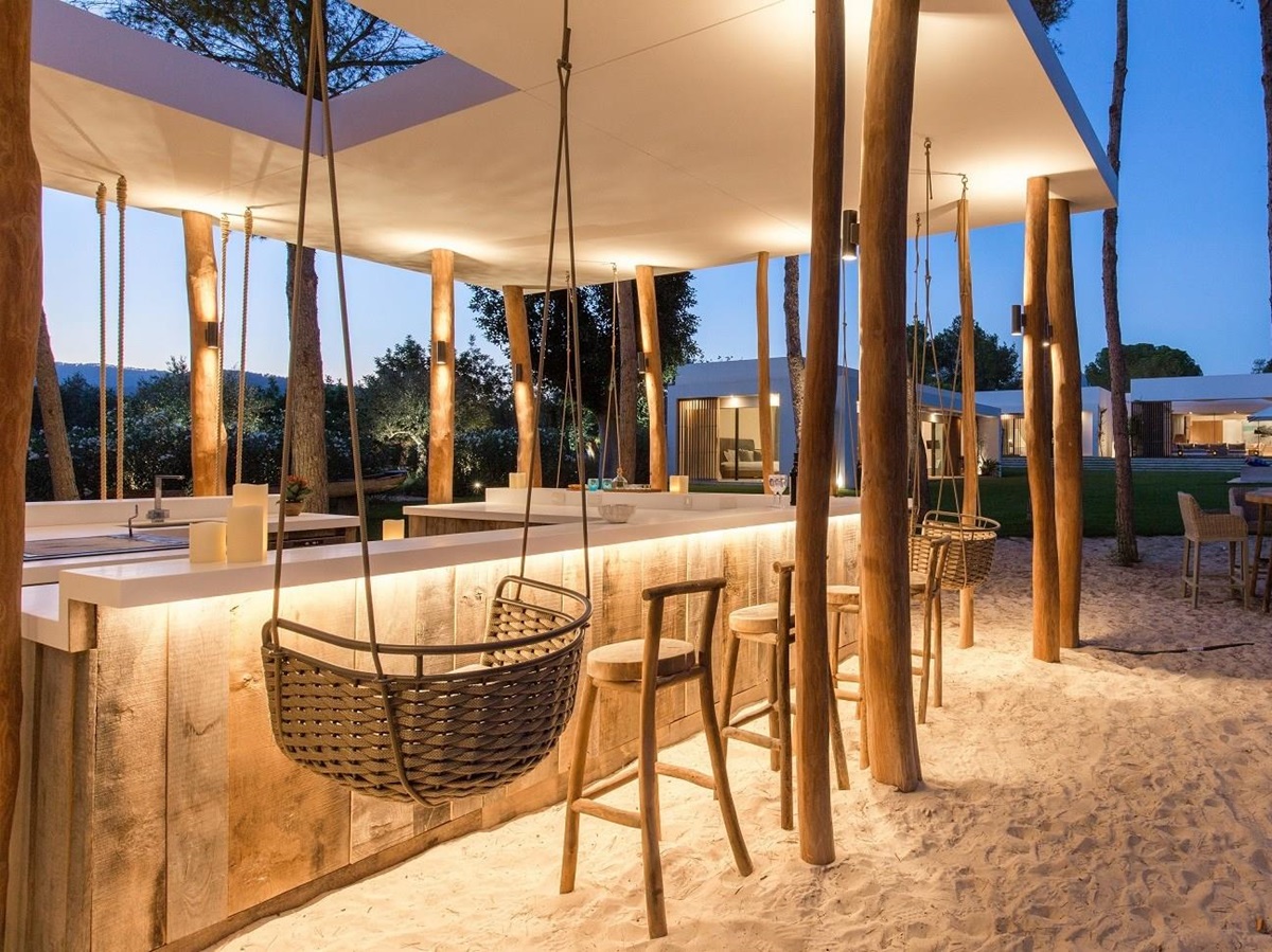 Beach bar at Villa Xi, Ibiza
