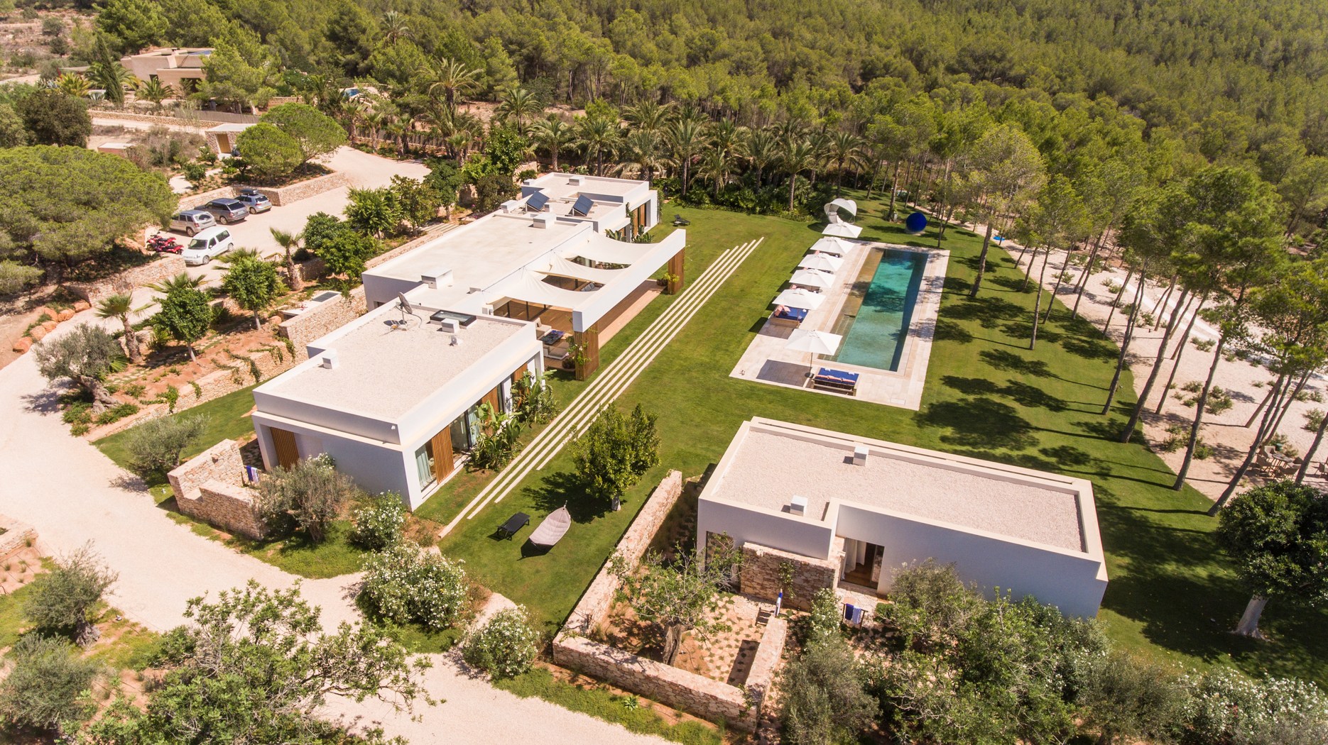 Aerial of Villa Xi, Ibiza