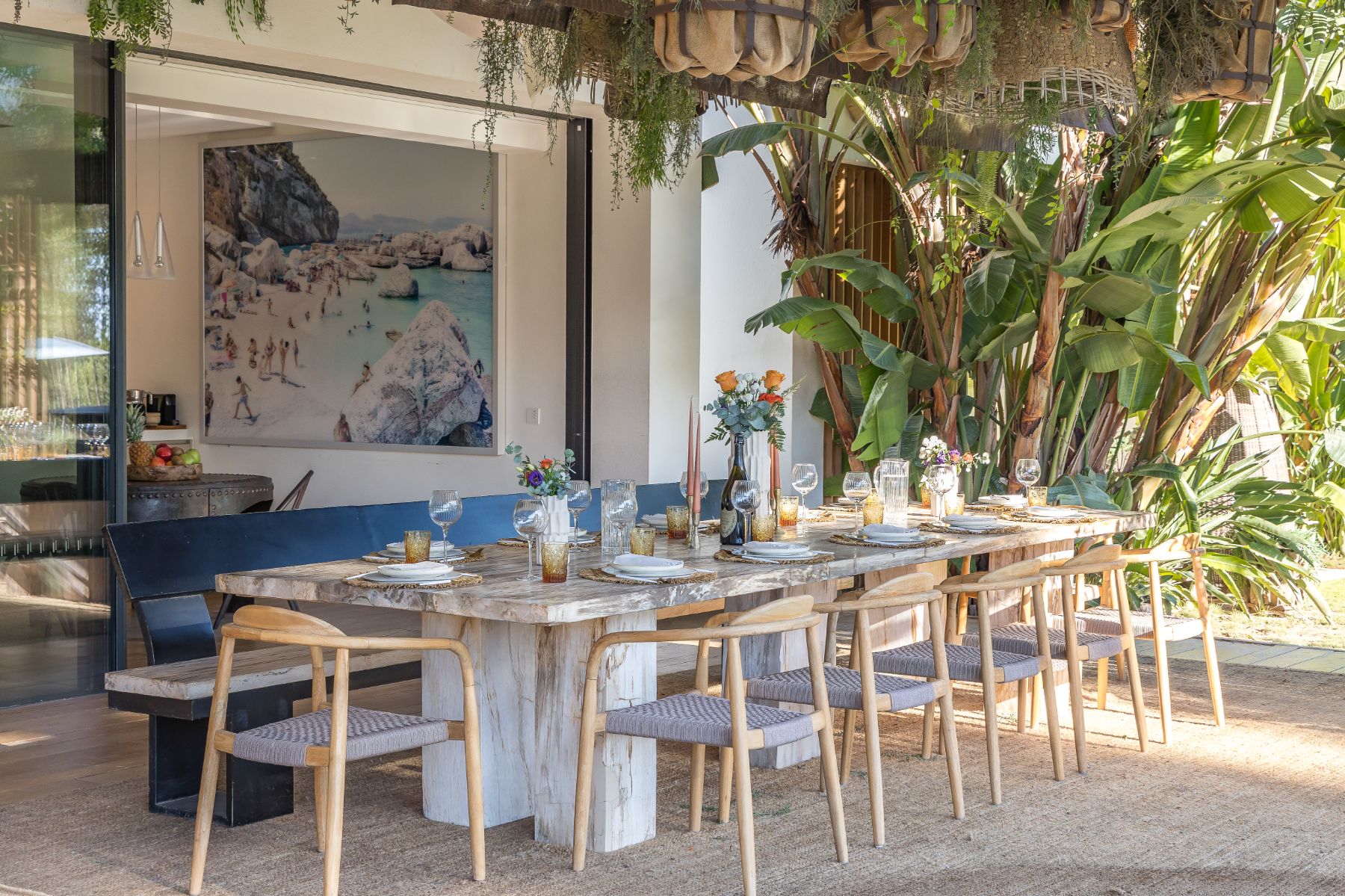 Outdoor dining terrace at Villa Xi, Ibiza