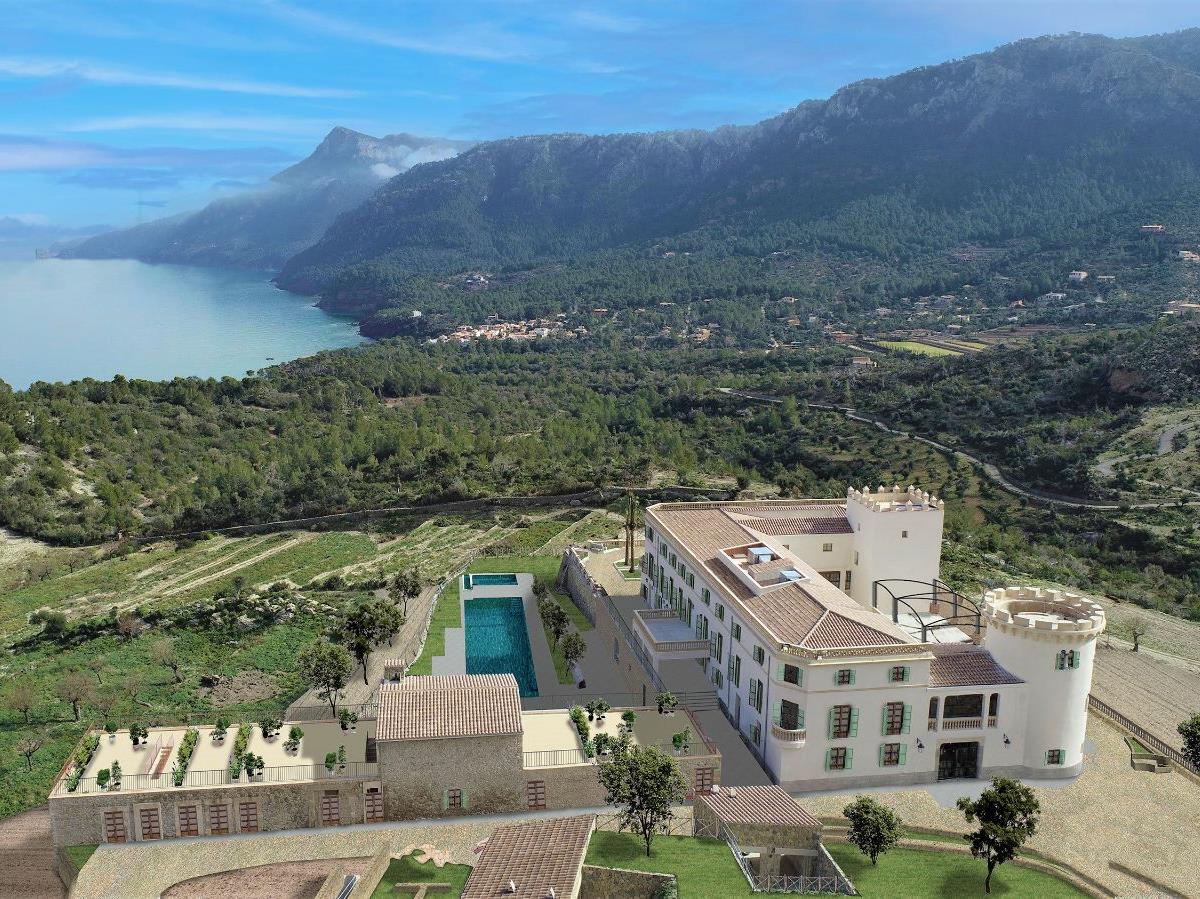 Aerial view of Sun Bunyola in Mallorca