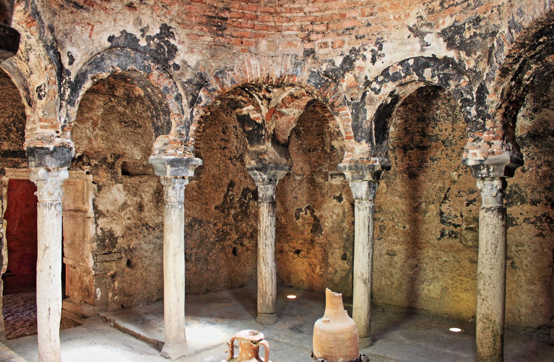 Interior or Palma de Mallorca's historic Arab Baths