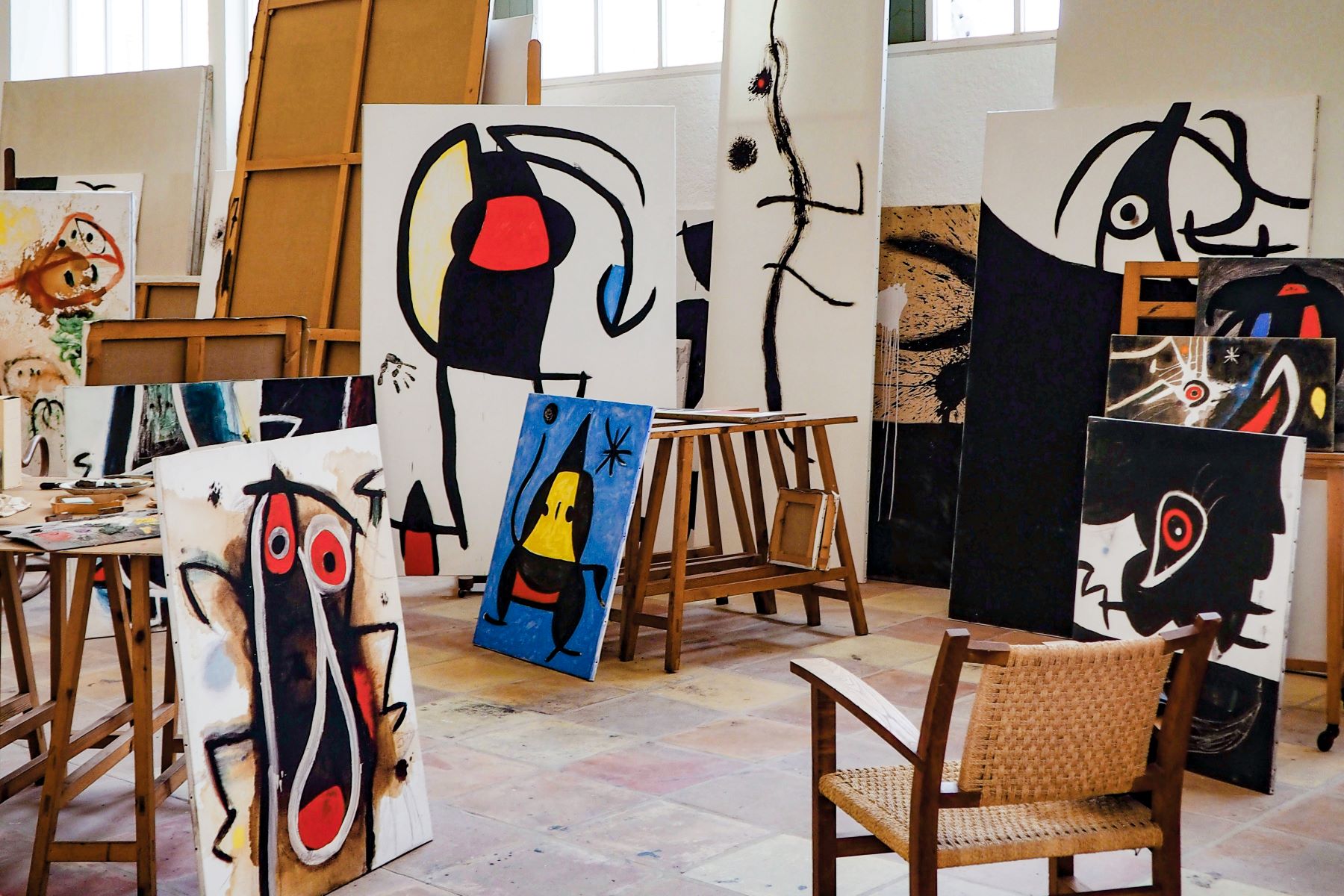 Interior view of the Fundacio Pilar i Joan Miro in Palma de Mallorca