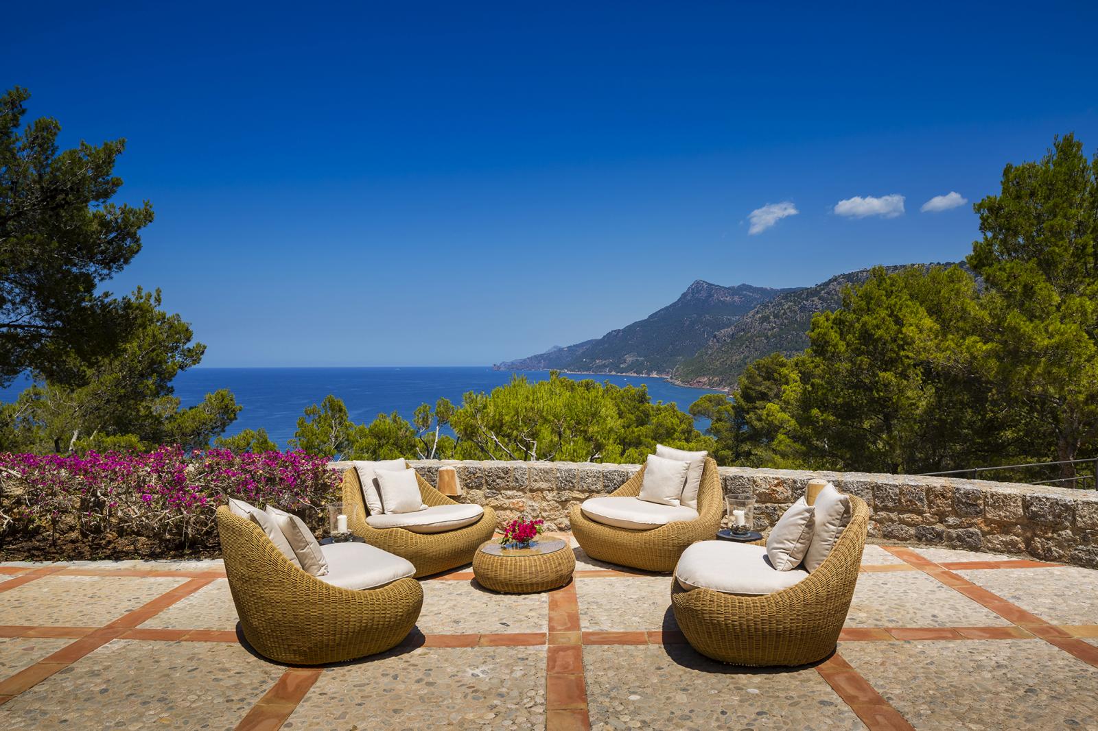 Terrace view from Sa Punta de S'Aquila, Mallorca