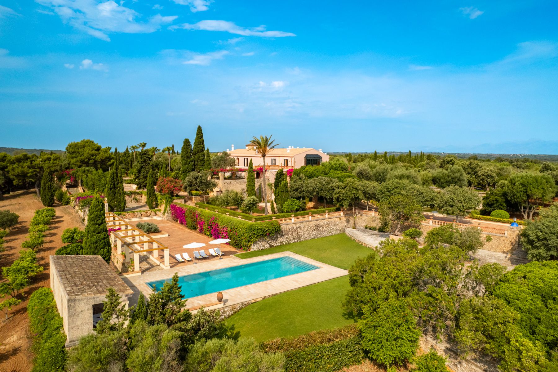Aerial view of Casa Jardin Bella