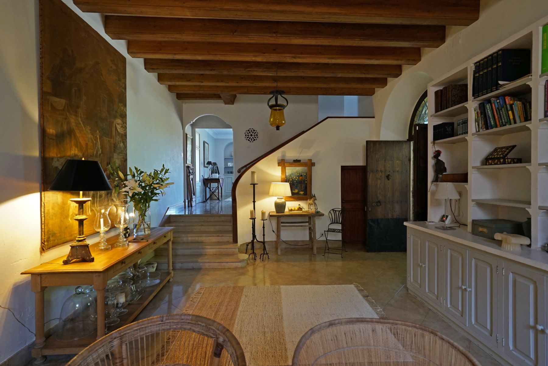 Entrance hall at Casa Serenidad, Mallorca