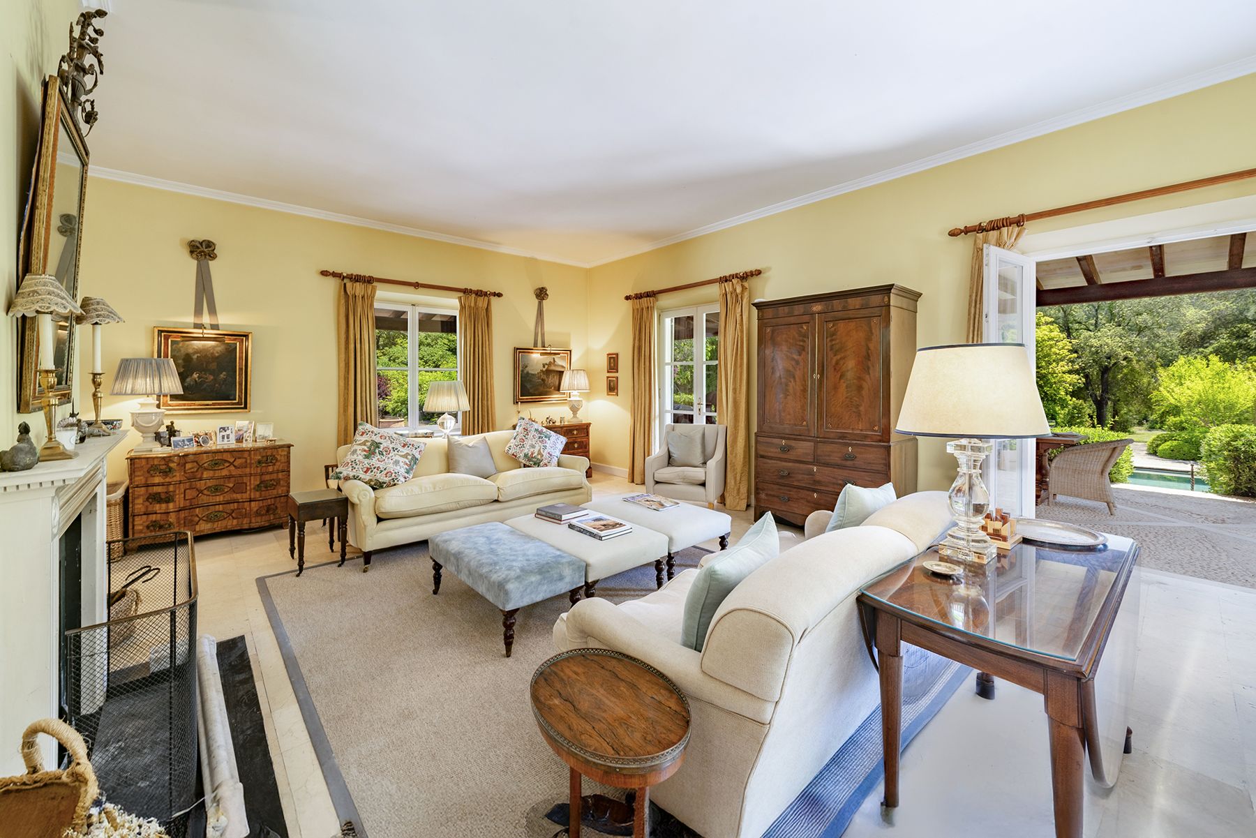 Living room at Finca del Bosque, Mallorca