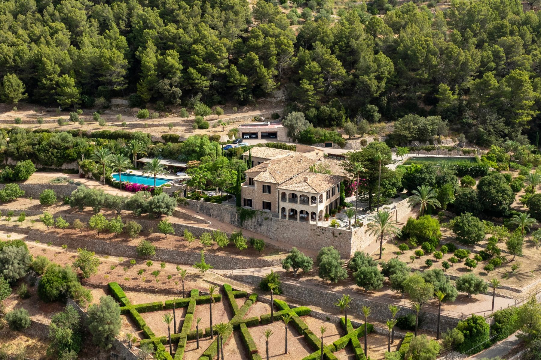 Aerial view of Finca Olivera, Mallorca