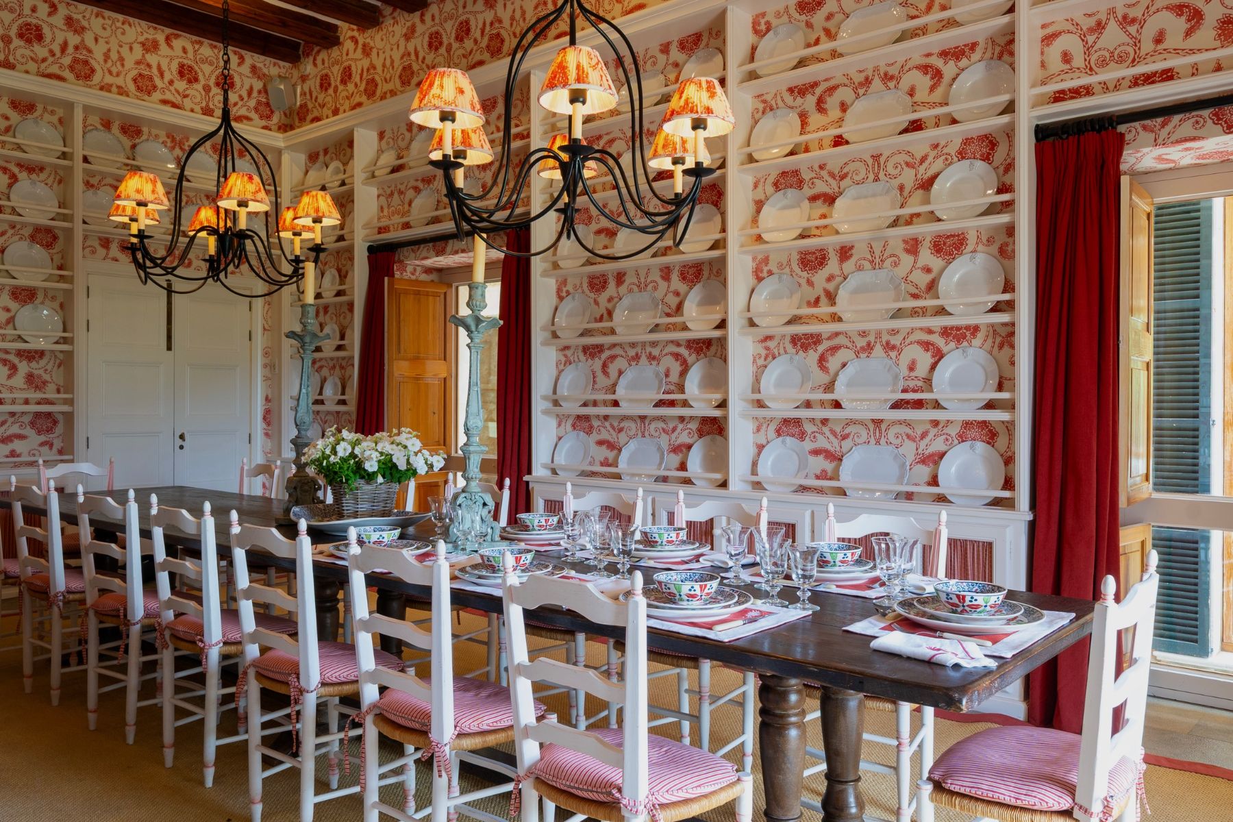Dining room at Finca Olivera, Mallorca