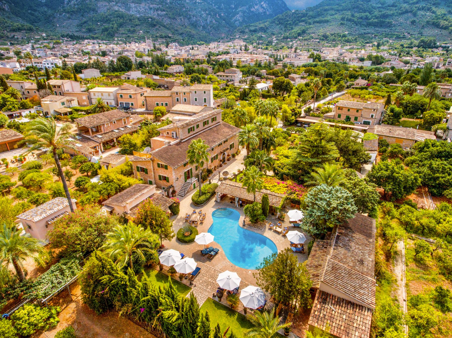 Aerial view of Finca Paraiso, Mallorca