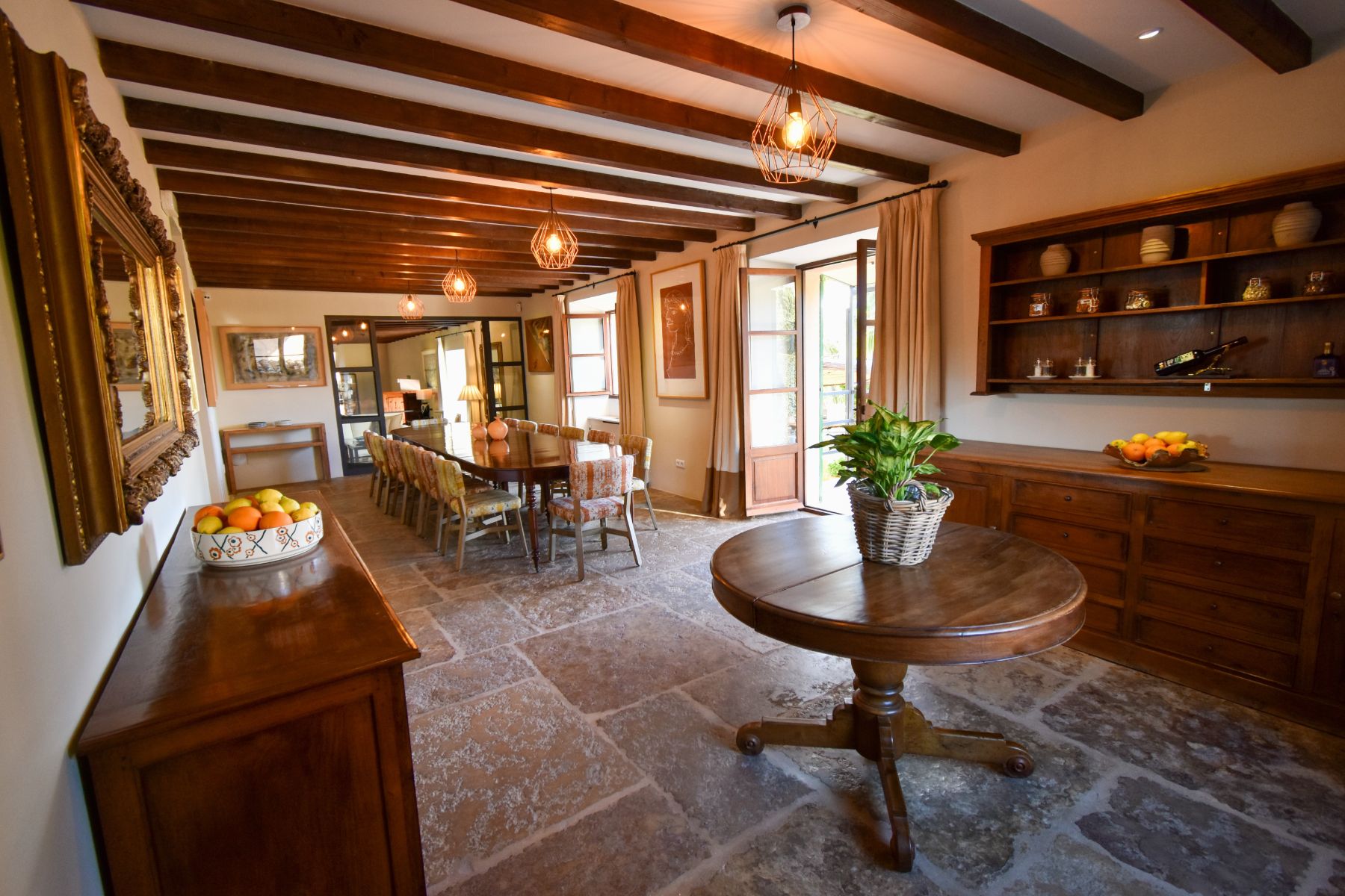 Dining room at Finca Paraiso, Mallorca
