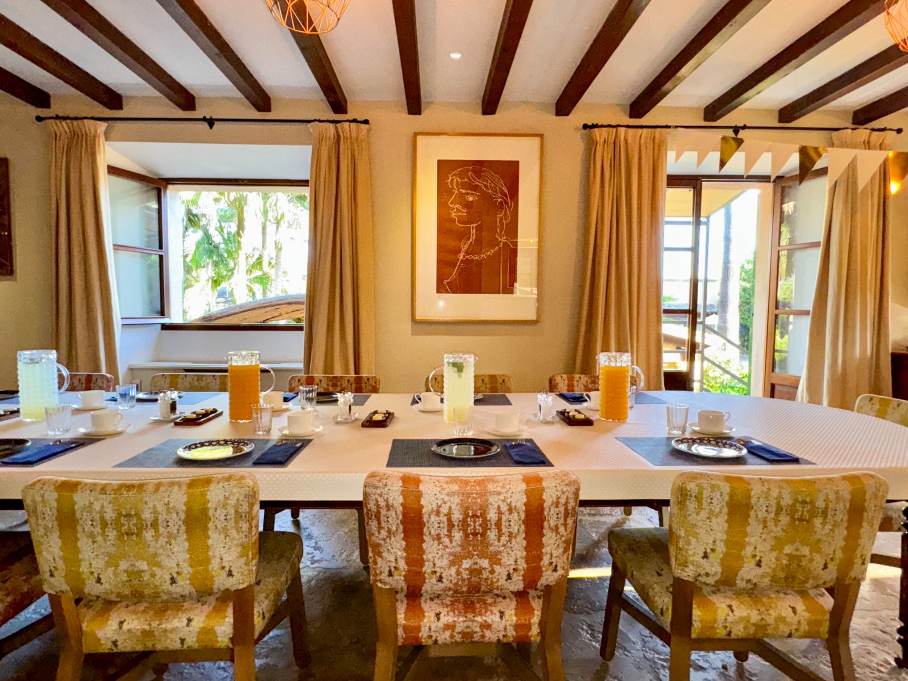 Dining room at Finca Paraiso, Mallorca