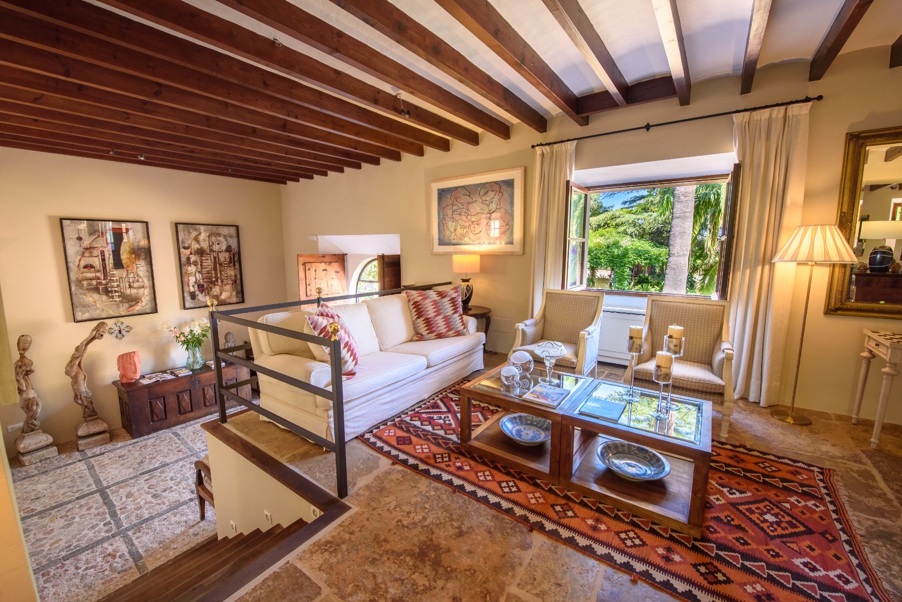 Seating area at Finca Paraiso, Mallorca