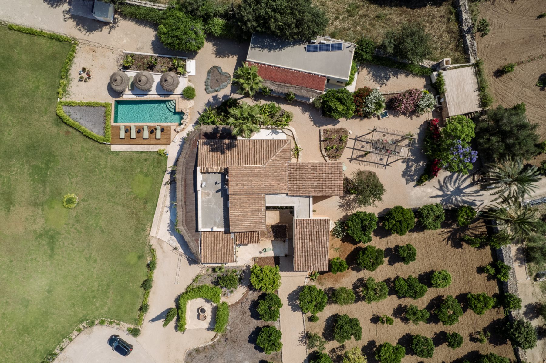 Aerial view of Finca Romani, Mallorca