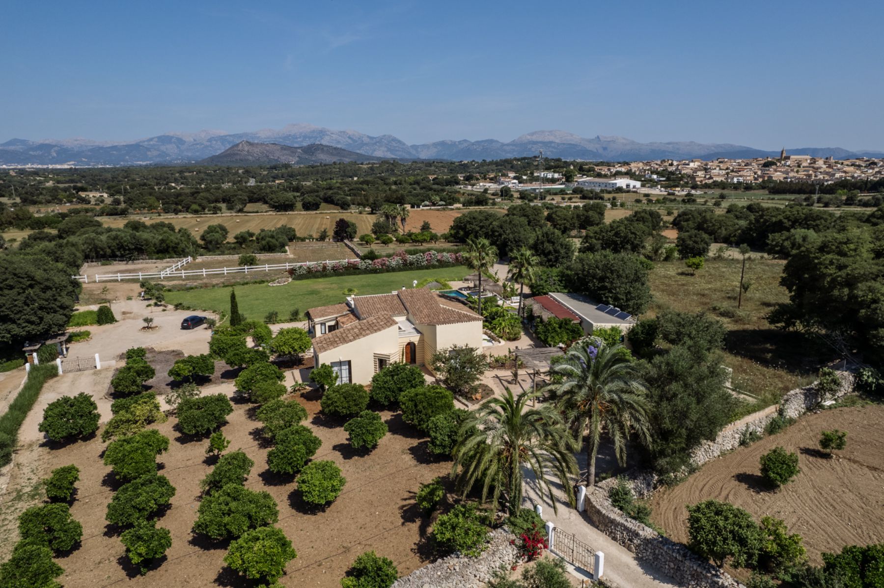 Aerial view of Finca Romani, Mallorca