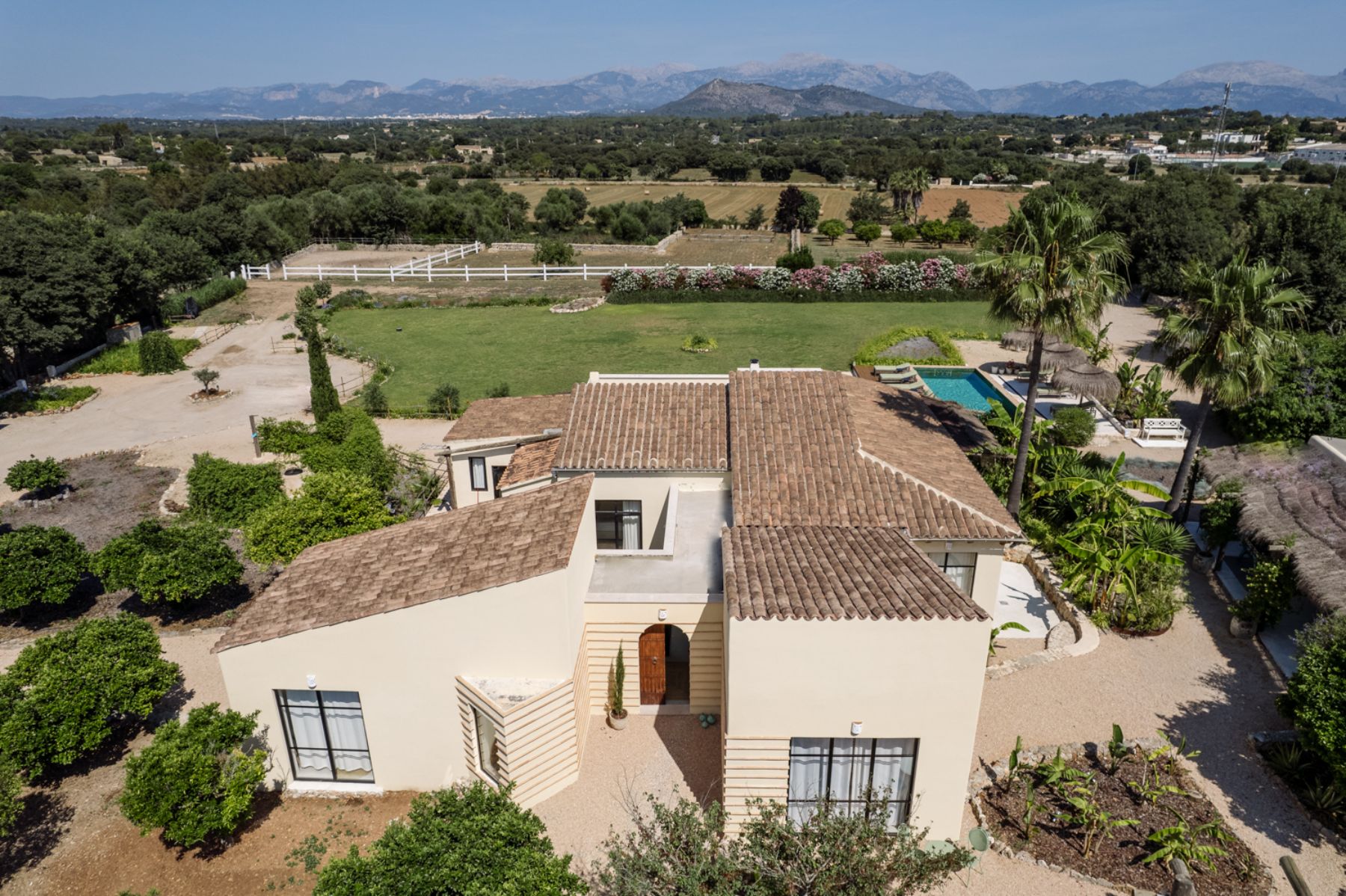 Aerial view of Finca Romani, Mallorca
