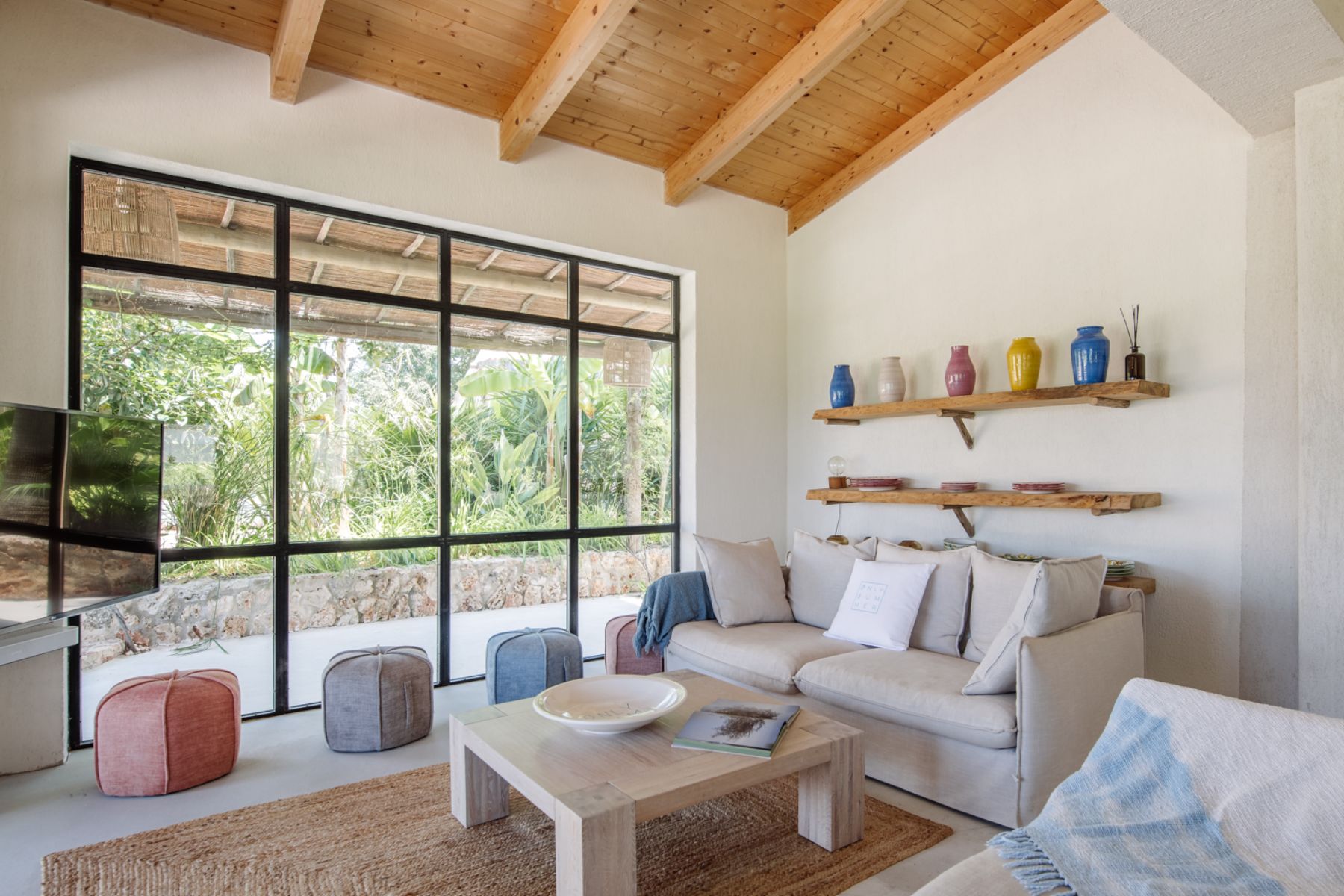 Living room at Finca Romani, Mallorca