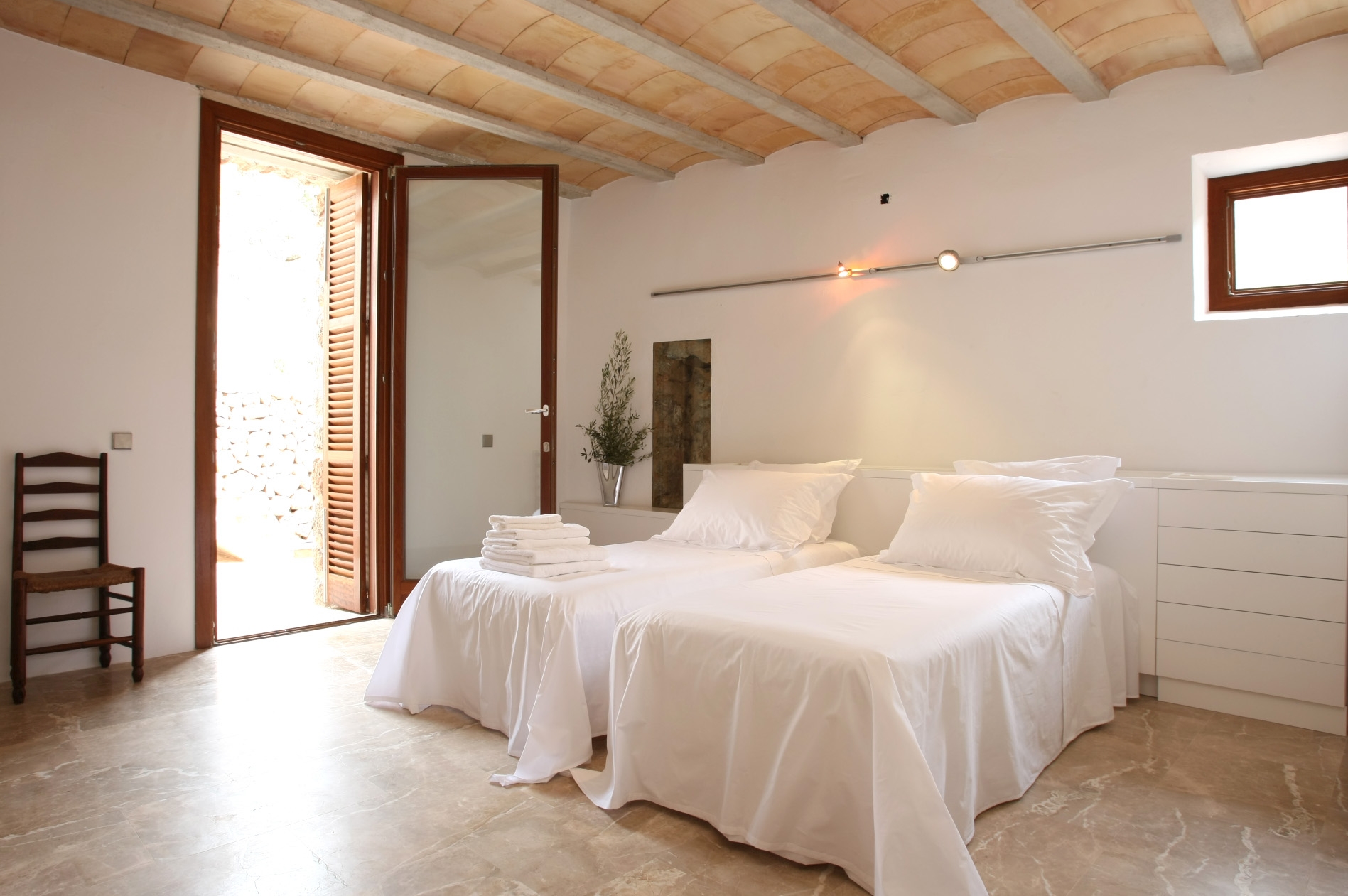 Twin bedroom in La Finca, Mallorca