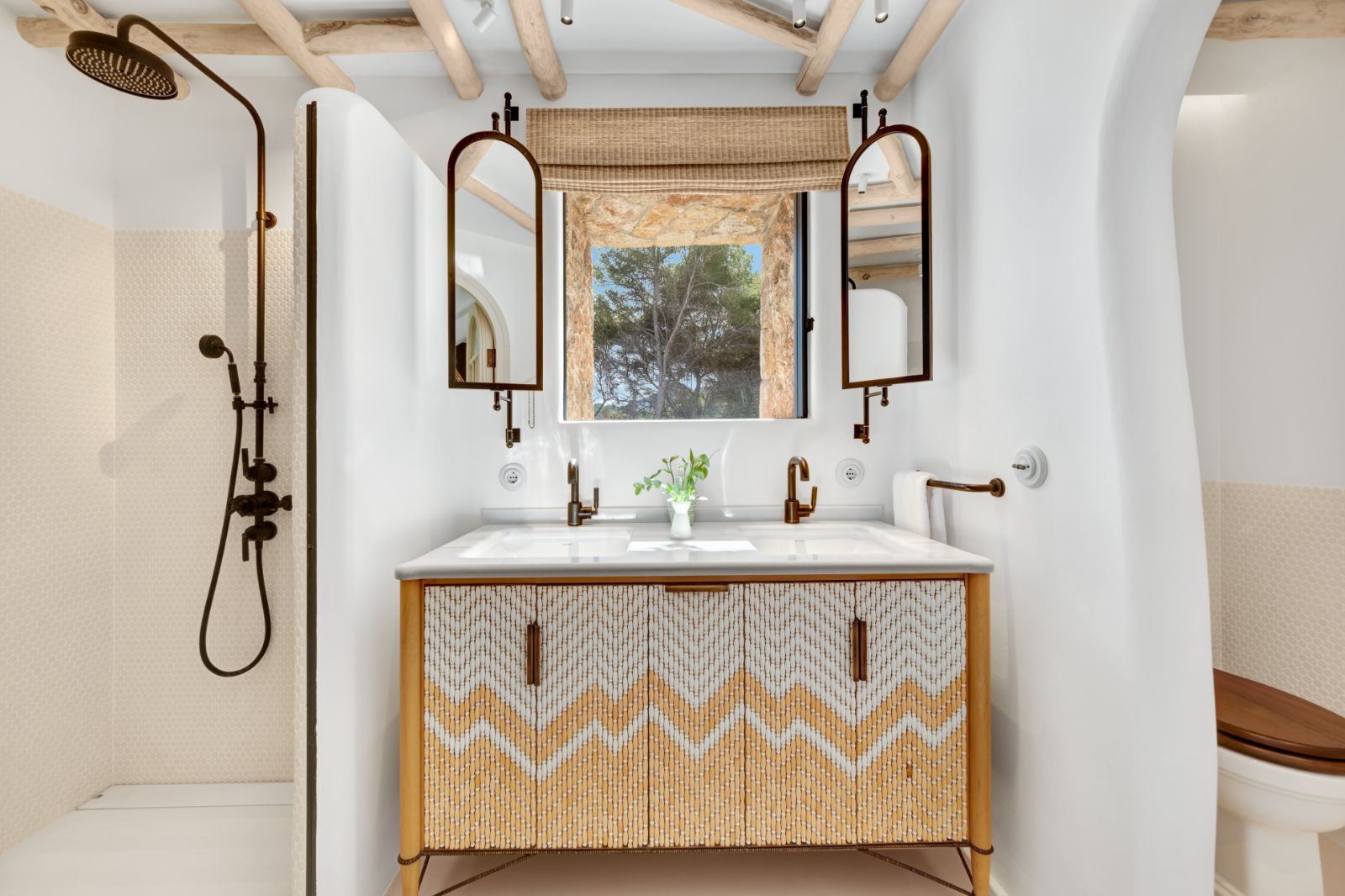 Bathroom at Sa Font, a luxury villa in Mallorca