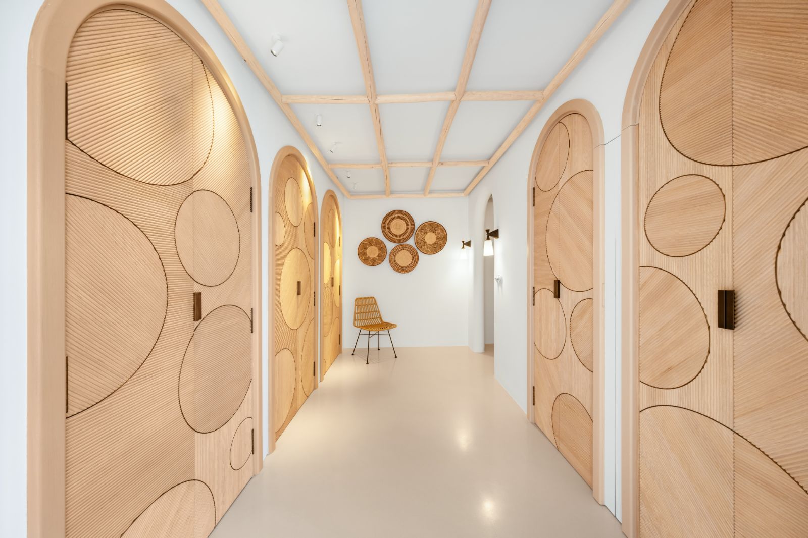 Hallway into Sa Font, a private villa with sea views in Mallorca