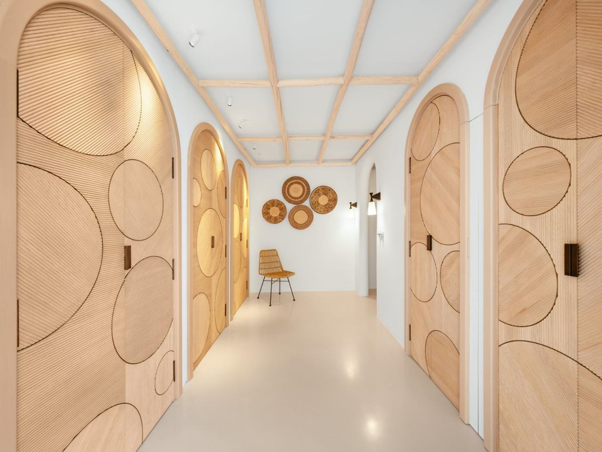 Hallway into Sa Font, a private villa with sea views in Mallorca