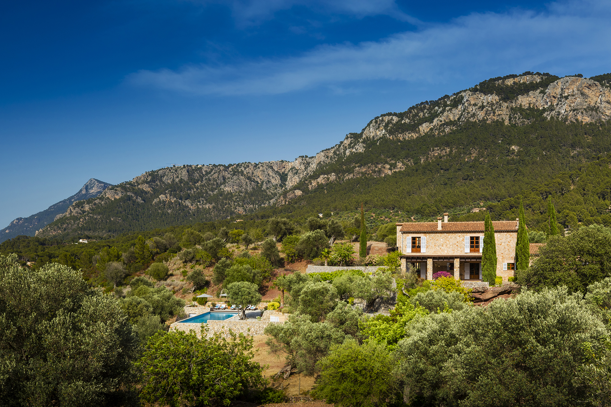 Arial view of  villa Sa Rotja in Mallorca