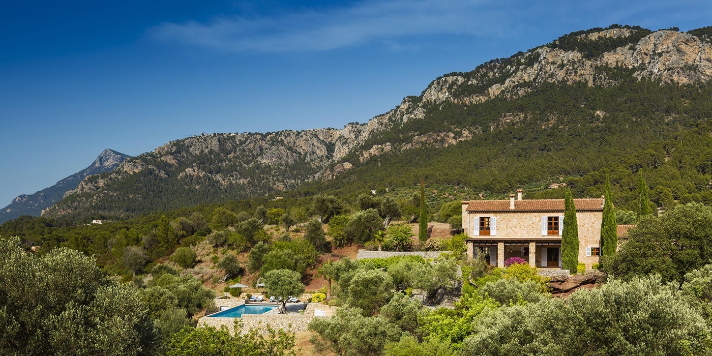 Arial view of  villa Sa Rotja in Mallorca